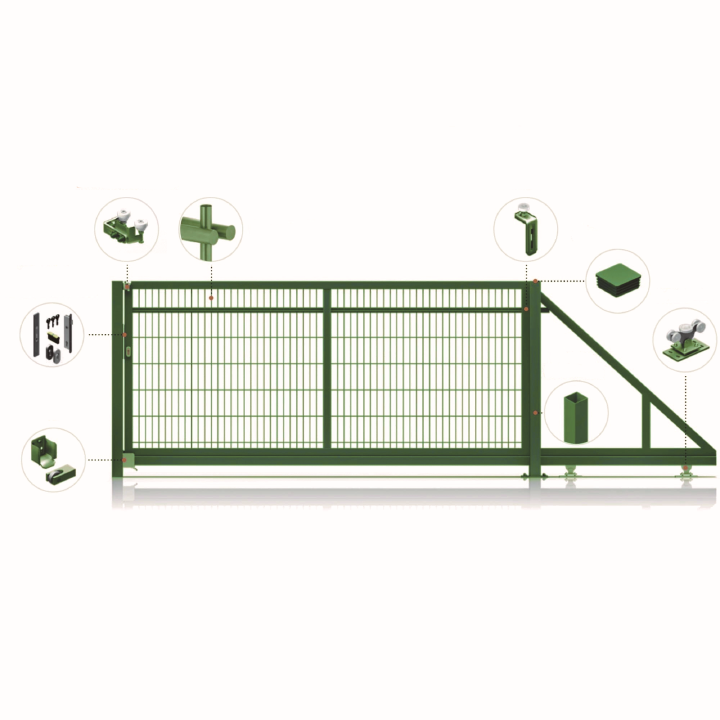 Schiebetor mit elektrischem Antrieb - Öffnungsrichtung Rechts
